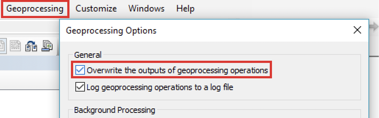 Ensure geoprocessing results are set so they can be overwritten
