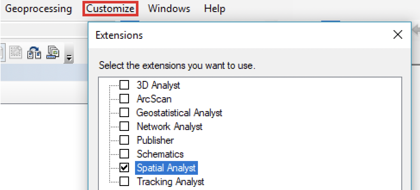 Ensure spatial analyst license is enabled